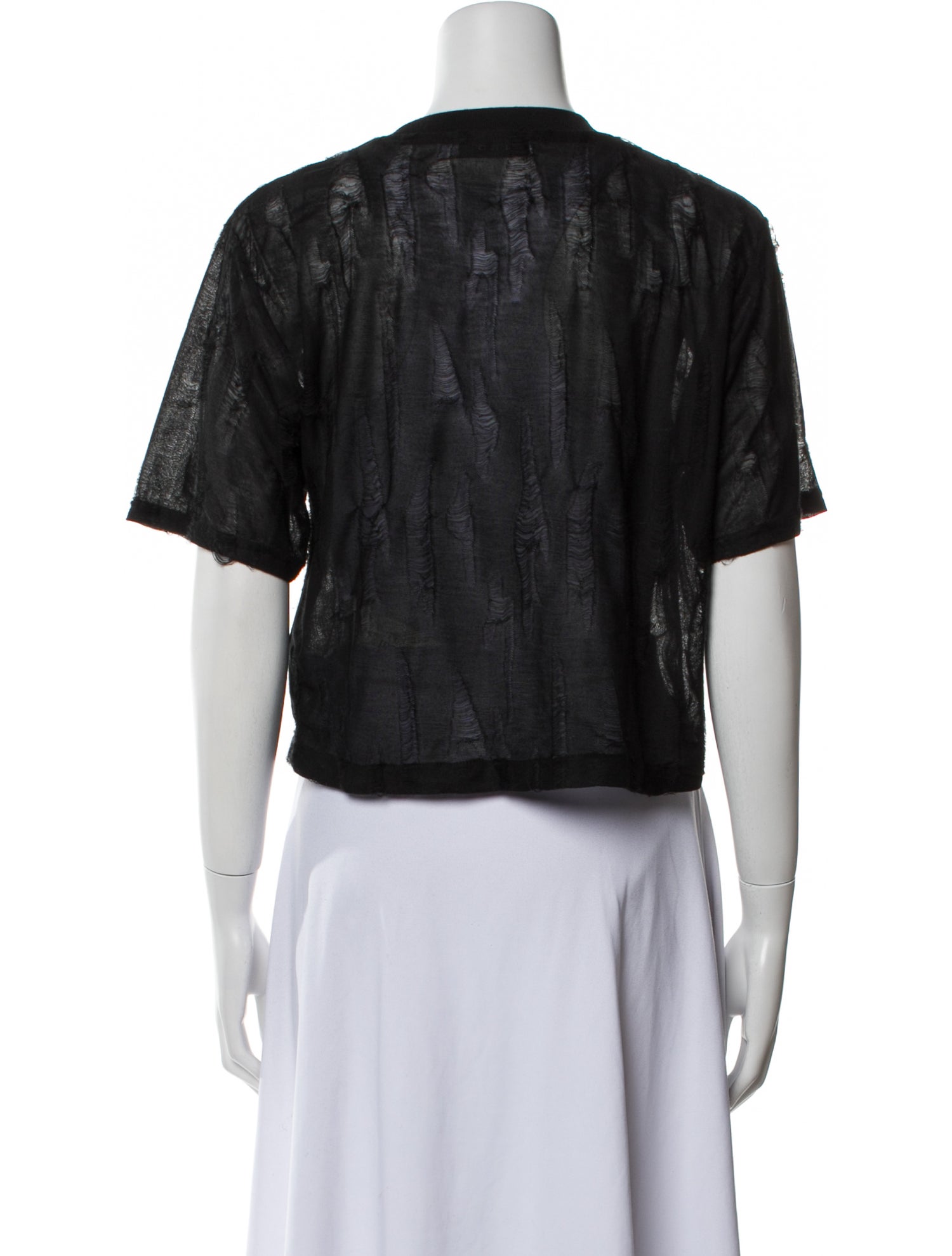 Iro Scoop Neck Short Sleeve Crop Top